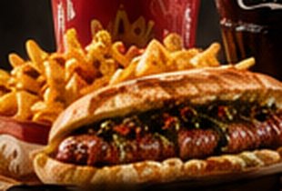 Combo con choripán, papas y bebida